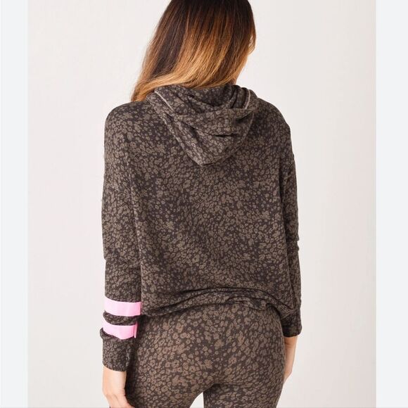 Sundry floral print stripe soft hoodie - Picture 2 of 8